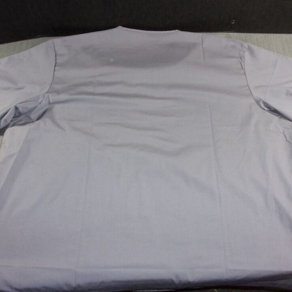 sz3X-LARGE SALUS BATTLESHIP GRAY GREY HOSPITAL PULLOVER SCRUB TOP SHIRT 2 POCKET - Picture 9 of 10